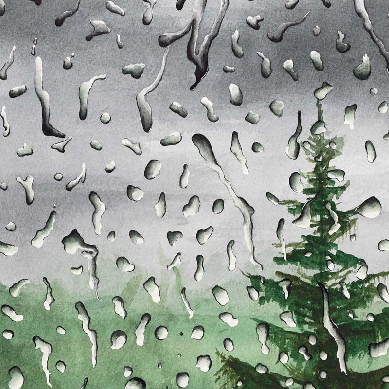green rain painting